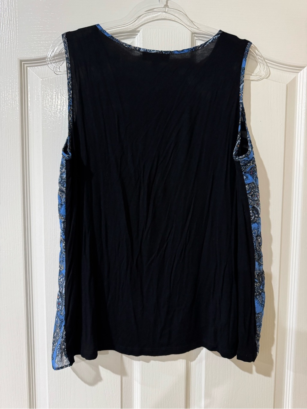 Dana Buchman Blue Paisley Sleeveless Blouse XL - Picture 3 of 4